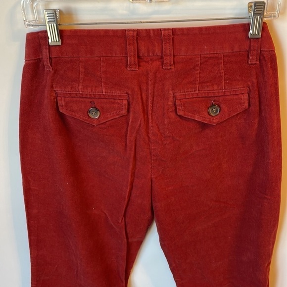 J. Crew Red Corduroy flare leg trousers size 2 - Picture 8 of 12